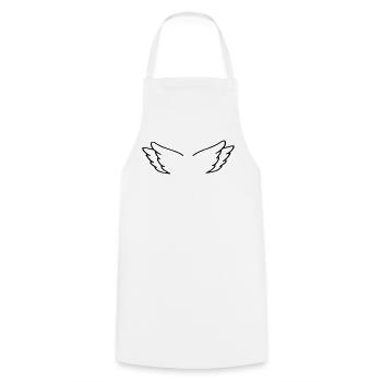 Angel Wings - Cooking Apron - white - Front - AI Model Male 185 dark (185cm)