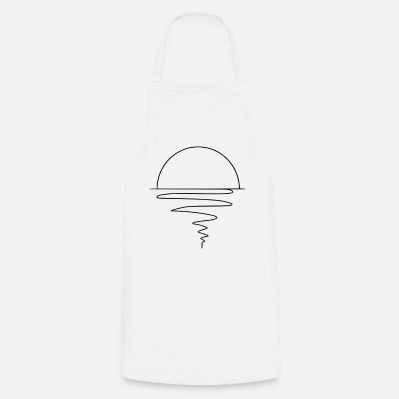 Coucher de soleil - Tablier de cuisine - blanc