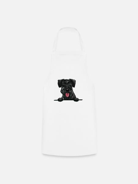 Riesenschnauzerhund für spähende Hundeliebhaber - Kochschürze - Weiß