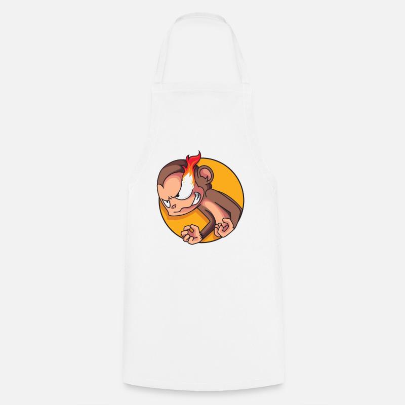 Singe-enragé - Tablier de cuisine - blanc