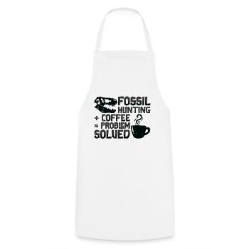Fossils Coffee Fossil Hunting Paleontologist - Cooking Apron - white - Front - AI Model Male 185 dark (185cm)