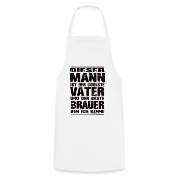 Brauer - Kochschürze - Weiß - Vorne - AI Model Male 185 dark (185cm)