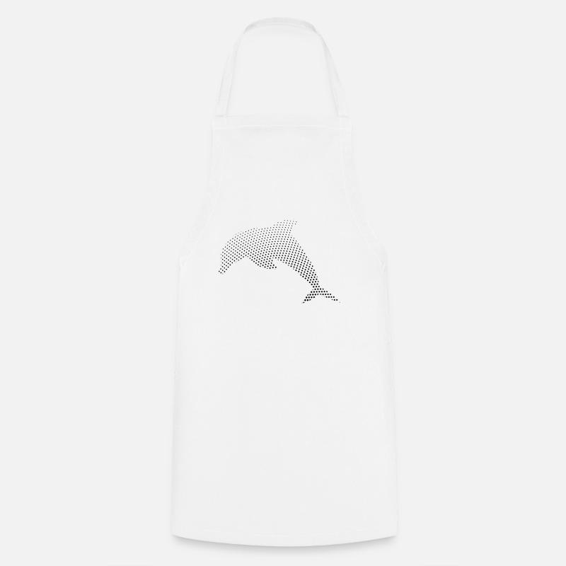 Delfin - Kochschürze - Weiß