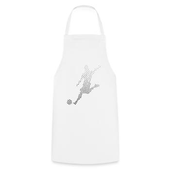 Footballeur - Tablier de cuisine - blanc - Devant - AI Model Male 185 dark (185cm)