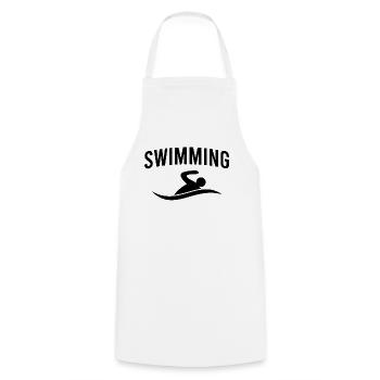 Schwimmen - Kochschürze - Weiß - Vorne - AI Model Male 185 dark (185cm)