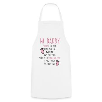 Hi Daddy You Are Awesome Bodysuit Amazing Dad - Cooking Apron - white - Front - AI Model Male 185 dark (185cm)