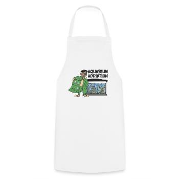 Aquarium Addiction Aquarium Aquarium Aquarium Aquarist - Tablier de cuisine - blanc - Devant - AI Model Male 185 dark (185cm)