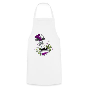 Asexual Potion Ace Pride - Cooking Apron - white - Front - AI Model Male 185 dark (185cm)