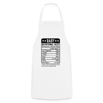 Baby Nutritional Facts Matching Funny Fathers Day - Cooking Apron - white - Front - AI Model Male 185 dark (185cm)