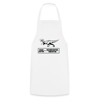 Math Velociraptor Equation Dino Fan Formule - Tablier de cuisine - blanc - Devant - AI Model Male 185 dark (185cm)