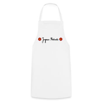 RETRAITE. BONNE RETRAITE. JOYEUSE RETRAITE - Tablier de cuisine - blanc - Devant - AI Model Male 185 dark (185cm)