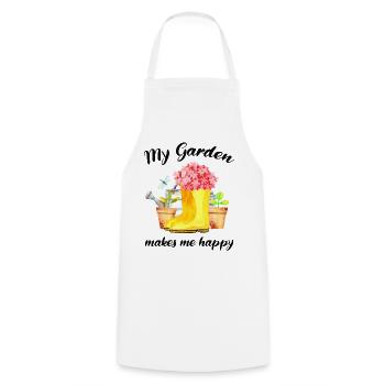 Garten Spruch Gärtner Hobbygärtner Geschenkidee - Kochschürze - Weiß - Vorne - AI Model Male 185 dark (185cm)