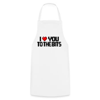 I love you to the bits - Cooking Apron - white - Front - AI Model Male 185 dark (185cm)