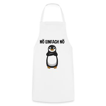 Pinguin Nö Einfach Nö Lustiger Spruch Geschenk - Kochschürze - Weiß - Vorne - AI Model Male 185 dark (185cm)