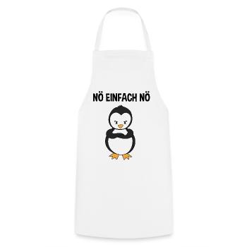 Pinguin Nö Einfach Nö Lustiger Spruch Geschenk - Kochschürze - Weiß - Vorne - AI Model Male 185 dark (185cm)