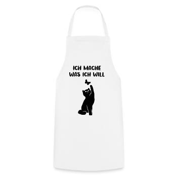 Katze Und Schmetterling Lustiger Spruch Geschenk - Kochschürze - Weiß - Vorne - AI Model Male 185 dark (185cm)