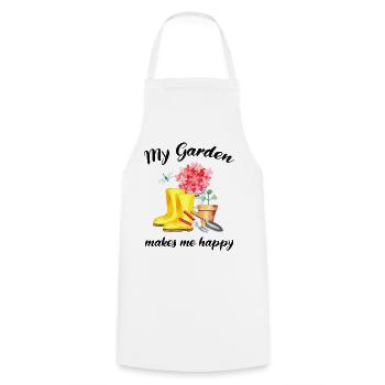 Garten Spruch Gärtner Hobbygärtner Geschenkidee - Kochschürze - Weiß - Vorne - AI Model Male 185 dark (185cm)