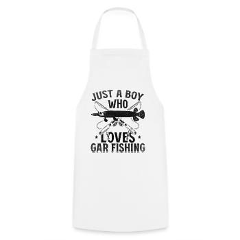Nur ein Junge, der Gar Fishing Garfish Fishing - Kochschürze - Weiß - Vorne - AI Model Male 185 dark (185cm)