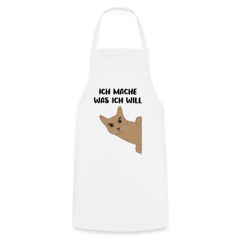 Katze Freches Kätzchen Lustiger Spruch Geschenk - Kochschürze - Weiß - Vorne - AI Model Male 185 dark (185cm)