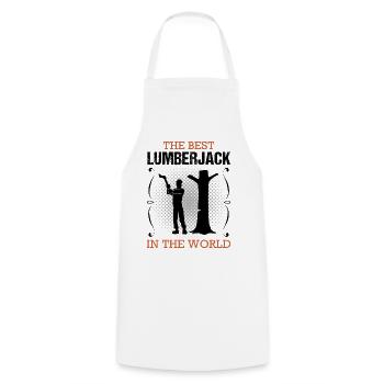 Lumberjack Profession Training Forester Gift - Cooking Apron - white - Front - AI Model Male 185 dark (185cm)