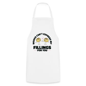 Dim Sums Filling Asian Food Chinese Food Fan - Cooking Apron - white - Front - AI Model Male 185 dark (185cm)