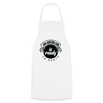 Junggeselle Trinken Schnaps Junggesellenabschied - Kochschürze - Weiß - Vorne - AI Model Male 185 dark (185cm)