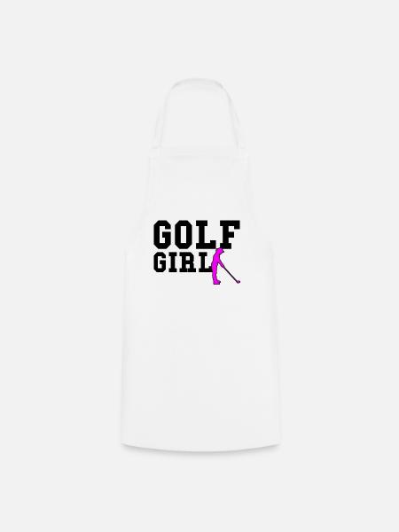 golf girl - Cooking Apron - white