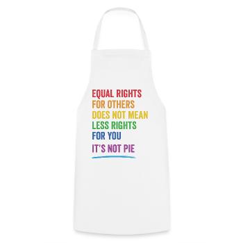 LGBT - Equal Rights For Others - Cooking Apron - white - Front - AI Model Male 185 dark (185cm)