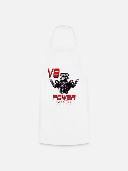 V8 Power so Geil - Kochschürze - Weiß