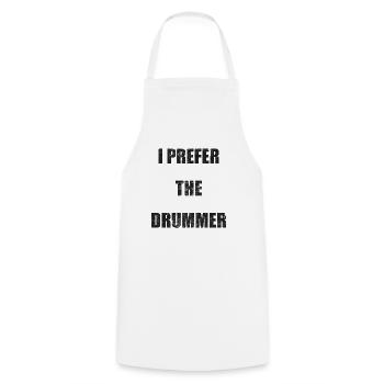 Band Groupie Concert Festival Drummer Drummer - Cooking Apron - white - Front - AI Model Male 185 dark (185cm)