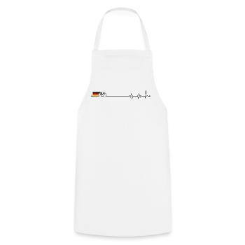 Germany flag bicycle - Cooking Apron - white - Front - AI Model Male 185 dark (185cm)