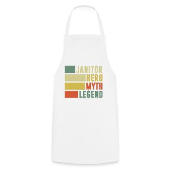 Gardien Héros Mythe Légende Nettoyage - Tablier de cuisine - blanc - Devant - AI Model Male 185 dark (185cm)