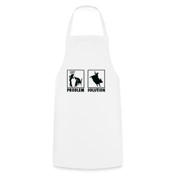 Bull riding Bull rider Rodeo Statement Problem - Cooking Apron - white - Front - AI Model Male 185 dark (185cm)