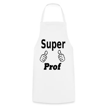 cadeau professeur - Tablier de cuisine - blanc - Devant - AI Model Male 185 dark (185cm)