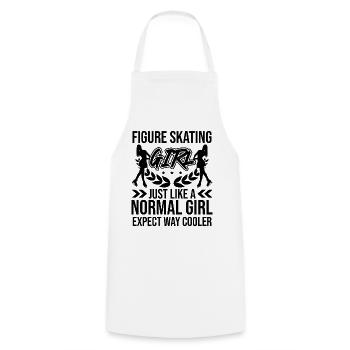 Figure Skating Girl Funny Ice Skating - Kochschürze - Weiß - Vorne - AI Model Male 185 dark (185cm)