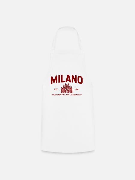 Logo de la cathédrale de Milan fondé en 1861 - Tablier de cuisine - blanc