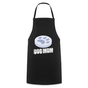 Dog Mom - Cooking Apron - black - Front - AI Model Male 185 dark (185cm)