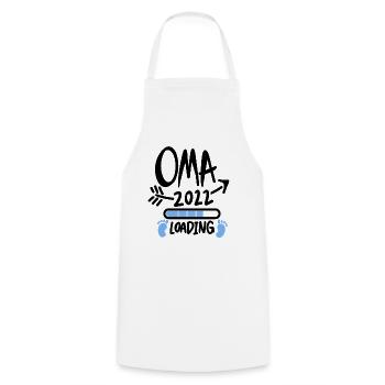 Oma 2022 - Werdende Oma 2022 - Kochschürze - Weiß - Vorne - AI Model Male 185 dark (185cm)