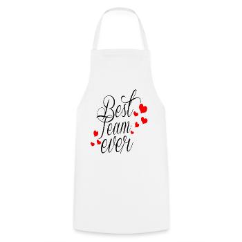 Best Team Ever! - Cooking Apron - white - Front - AI Model Male 185 dark (185cm)