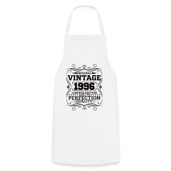 Vintage 1996 Original Limited Edition - Cooking Apron - white - Front - AI Model Male 185 dark (185cm)