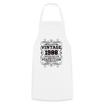 Vintage 1988 Original Limited Edition - Kochschürze - Weiß - Vorne - AI Model Male 185 dark (185cm)
