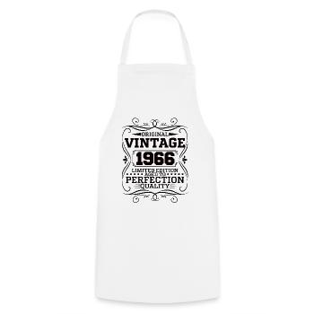 Vintage 1966 Édition Limitée Originale - Tablier de cuisine - blanc - Devant - AI Model Male 185 dark (185cm)