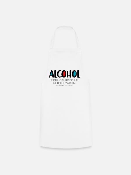 Alkohol - Kochschürze - Weiß