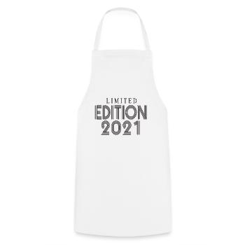 Limited Edition 2021 - Cooking Apron - white - Front - AI Model Male 185 dark (185cm)