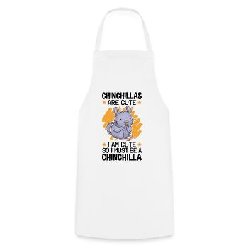 Je suis un rongeur chinchilla souris laineuse - Tablier de cuisine - blanc - Devant - AI Model Male 185 dark (185cm)