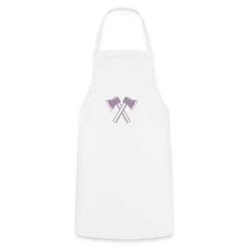 Axe Axes Lumberjack Forester - Cooking Apron - white - Front - AI Model Male 185 dark (185cm)