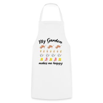 Garten Spruch Gärtner Hobbygärtner Geschenkidee - Kochschürze - Weiß - Vorne - AI Model Male 185 dark (185cm)