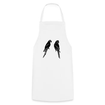 Parrot Bird Cockatiel Bird Lovers I - Cooking Apron - white - Front - AI Model Male 185 dark (185cm)