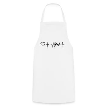Great White Shark Heartbeat Shark Fish Shark - Cooking Apron - white - Front - AI Model Male 185 dark (185cm)
