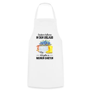 Garten Urlaub Lustiger Spruch Gärtner Geschenkidee - Kochschürze - Weiß - Vorne - AI Model Male 185 dark (185cm)